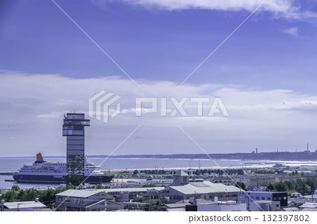 Oarai cityscape seen from a hill Oarai cityscape seen from a hill 132397802