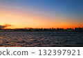 從東京灣看到的日落是東京的壯麗景色 132397921