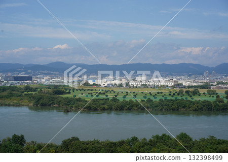 Takatsuki city seen from Hirakata's high-rise residences 132398499