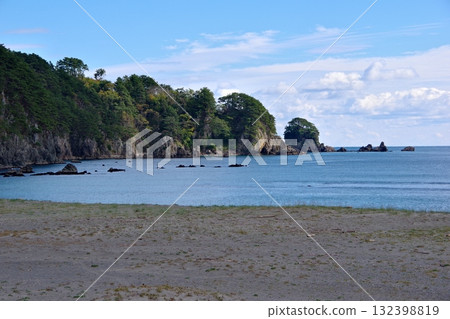 A view of Aketo Coast, where the remains of the earthquake disaster are located, in Tanohata Village, Iwate Prefecture 132398819