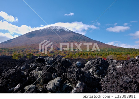 A view of the Iwateyama Yakehashiri lava flow in Hachimantai City, Iwate Prefecture A view of the Iwateyama Yakehashiri lava flow in Hachimantai City, Iwate Prefecture 132398991