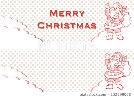 Christmas banner Santa and gift bag copy space design illustration material Christmas banner Santa and gift bag copy space design illustration material 132399008