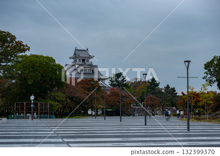 A castle standing under the autumn sky A castle standing under the autumn sky 132399370