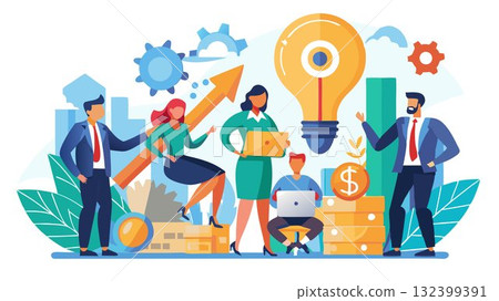 Businessmen and businesswomen play a vital role in driving economic growth and innovation. 132399391