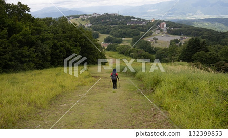 Summer in Shinshu: Scenery with Mt. Madarao 132399853