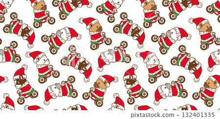 dog pattern seamless french bulldog Christmas Santa Claus hat bicycle riding vector pet cartoon doodle gift wrapping paper tile background repeat wallpaper illustration scarf isolated design dog pattern seamless french bulldog Christmas Santa Claus hat bicycle riding vector pet cartoon doodle gift wrapping paper tile background repeat wallpaper illustration scarf isolated design 132401335