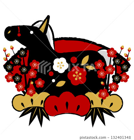 Year of the Horse New Year Icon 09, Red and Black Color, Fan, Black Horse, Illustration, Cute Year of the Horse New Year Icon 09, Red and Black Color, Fan, Black Horse, Illustration, Cute 132401348
