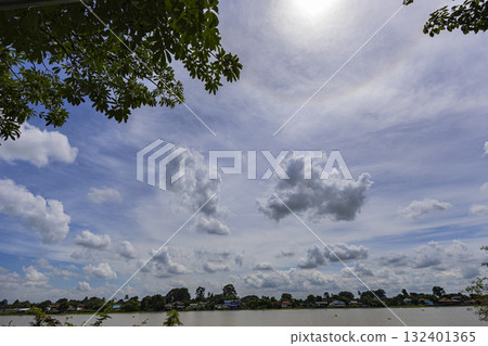 The Bright Sky After The Rain, peaceful landscape moment perfect for nature campaigns, weather storytelling, lifestyle visuals, and environmental promotions. 132401365