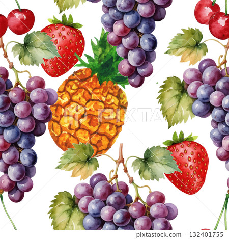 peach fruit pattern on white background 132401755