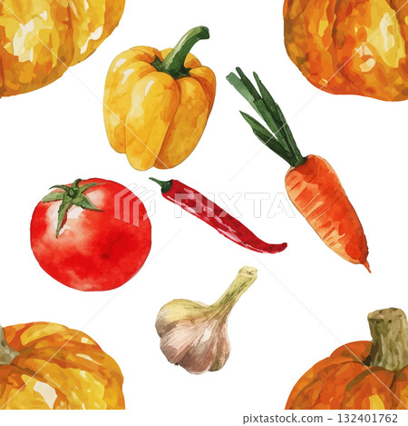 peach fruit pattern on white background 132401762