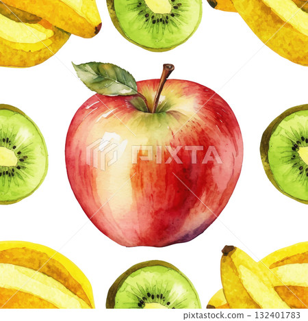 peach fruit pattern on white background peach fruit pattern on white background 132401783