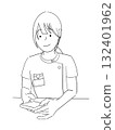醫護人員觸摸智慧型手機（線圖） 132401962