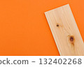 Cypress plank on orange background 132402268