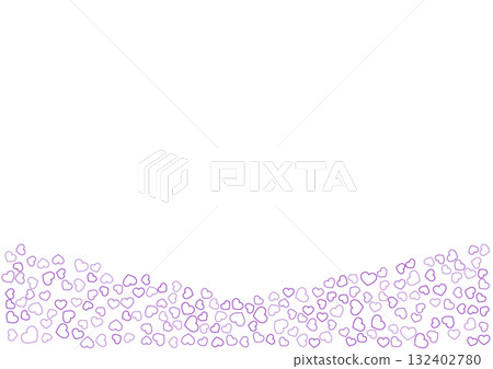 Heart pattern background, purple, 3 colors, border heart 132402780