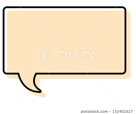 Simple speech bubble with misaligned lines - Rectangle 132402827