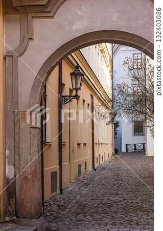 Narrow street of Old Prague Narrow street of Old Prague 132403086