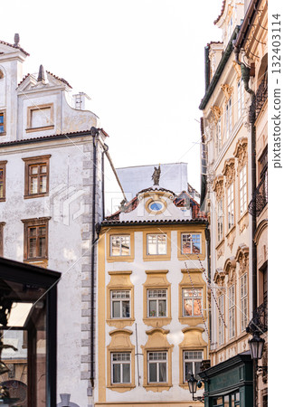 Decooration of the building in Old Prague 132403114