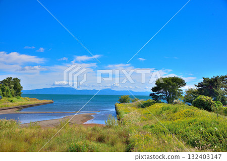 Lake Biwa scenery, Takashima City, Makino, Shiga Prefecture 132403147