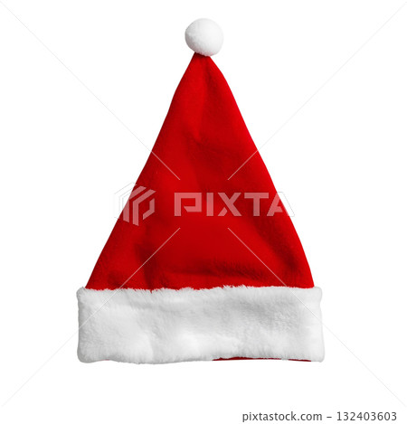 Red Santa hat symbol of Christmas  132403603