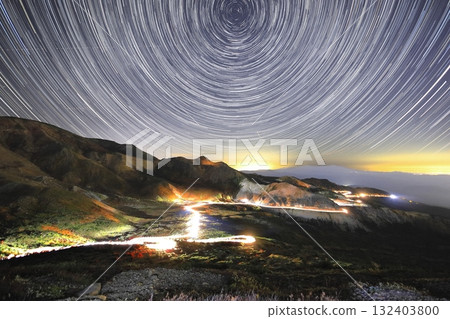 Spectacular skyscape: Starry sky of Bandai-Azuma Skyline Spectacular skyscape: Starry sky of Bandai-Azuma Skyline 132403800