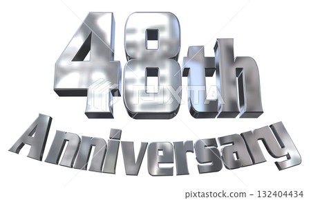 3DCG text "48th Anniversary/48th Anniversary Mark Sparkle" 3DCG text "48th Anniversary/48th Anniversary Mark Sparkle" 132404434