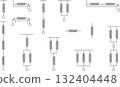 Educational diagrams of various coil springs 132404448