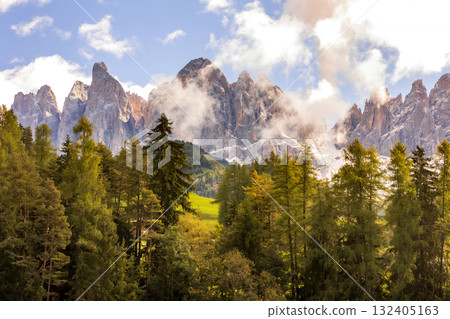 Geisler or Odle Dolomites Group, Alps, Italy 132405163