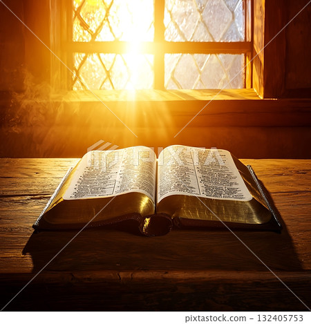 Book is open to a page with the word "sun" on it Book is open to a page with the word "sun" on it 132405753