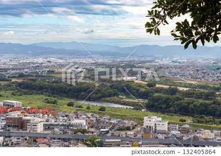 View from Mount Tenno, Oyamazaki, Kyoto Prefecture 132405864