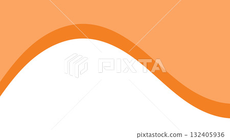 Abstract header template with bold orange wave and transparent background flat vector illustration Abstract header template with bold orange wave and transparent background flat vector illustration 132405936
