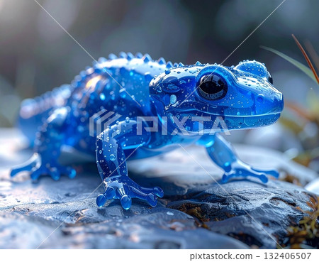 藍色透明蜥蜴 藍色透明蜥蜴 132406507