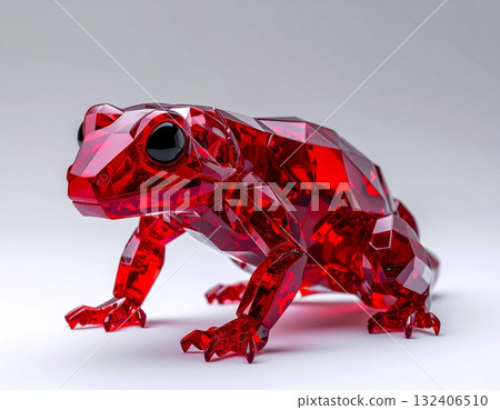 Red transparent lizard 132406510