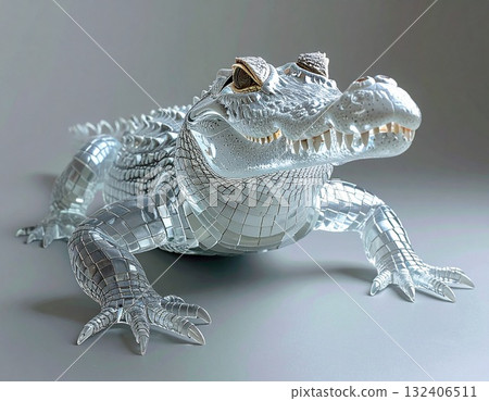 白色透明鱷魚 132406511