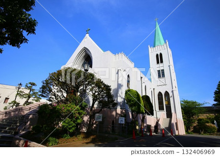 開港後第一座天主教堂-山手天主教堂的正面 開港後第一座天主教堂-山手天主教堂的正面 132406969