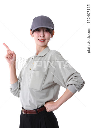 Instruct smile waitress Instruct smile waitress 132407115