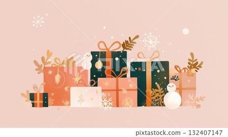 聖誕夜禮物排成隊 132407147