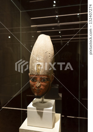 Head of Pharaoh on display at the National Gallery of Victoria in Melbourne, Australia 132407274