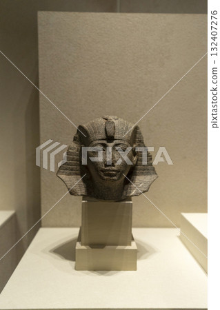 Head of Pharaoh on display at the National Gallery of Victoria in Melbourne, Australia 132407276