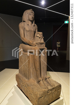 Statue of Pharaoh on display at the National Gallery of Victoria in Melbourne, Australia Statue of Pharaoh on display at the National Gallery of Victoria in Melbourne, Australia 132407311