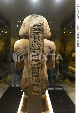 Statue of Pharaoh on display at the National Gallery of Victoria in Melbourne, Australia 132407317