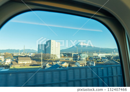 Fuji seen from the train window 132407466