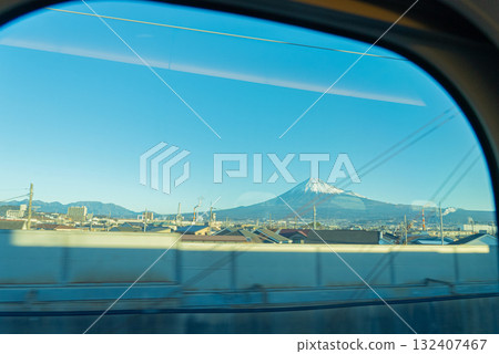 Mount Fuji seen from the train window 2 Mount Fuji seen from the train window 2 132407467