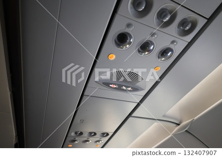 airplane cabin airplane cabin 132407907