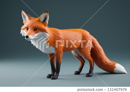 站立的狐狸3D模型 站立的狐狸3D模型 132407976