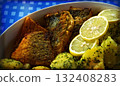 fried pieces of breaded carp fried pieces of breaded carp 132408283
