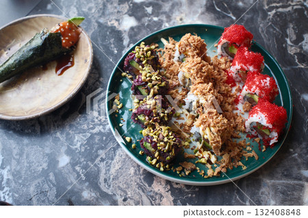 sushi as japanesse gourmet asian food 132408848