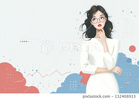 Miyu系列:一位年輕女子進行人工智慧演示 Miyu系列:一位年輕女子進行人工智慧演示 132408913