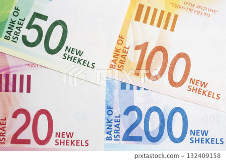 Israeli new shekel a business background Israeli new shekel a business background 132409158
