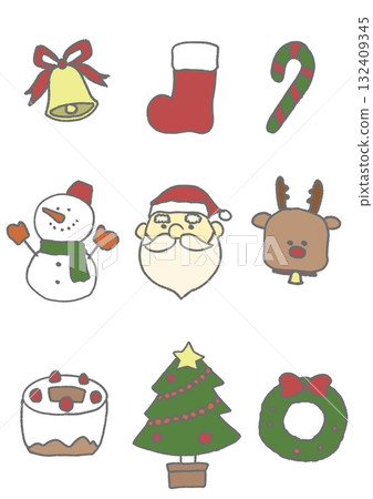 Christmas handwritten illustration Christmas handwritten illustration 132409345