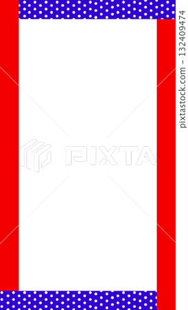 色彩鮮豔可愛的圓點絲帶框架背景 132409474